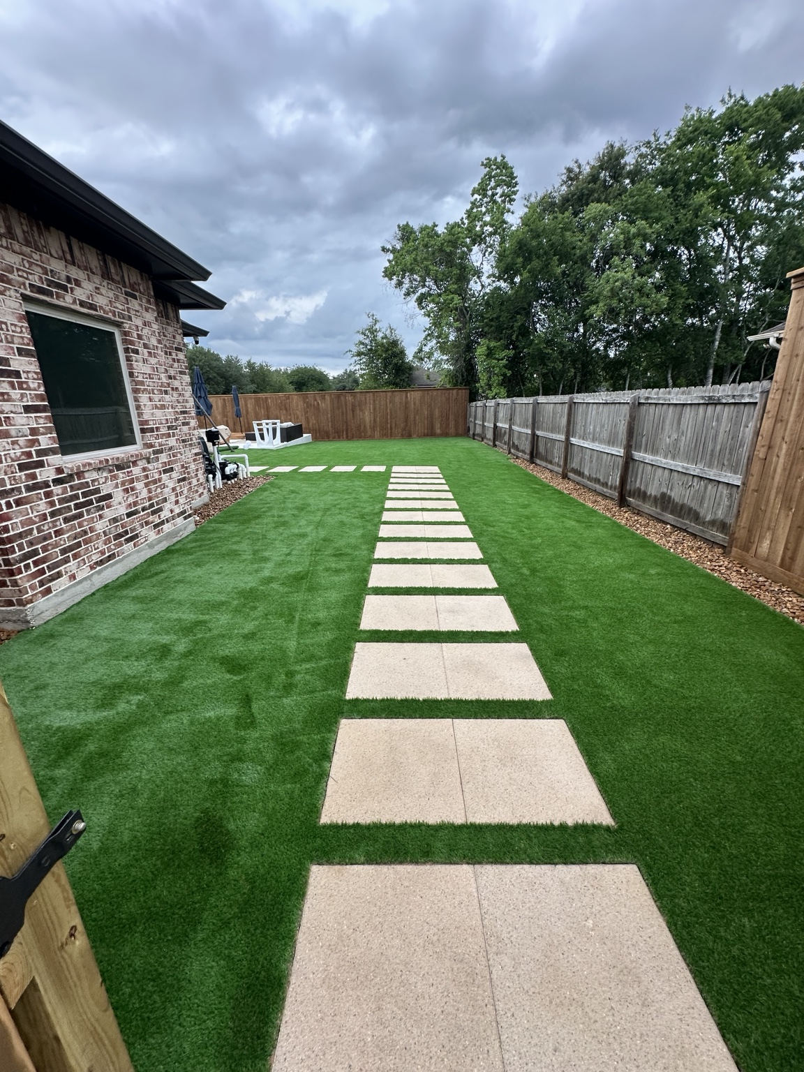 Modern turf walkway
